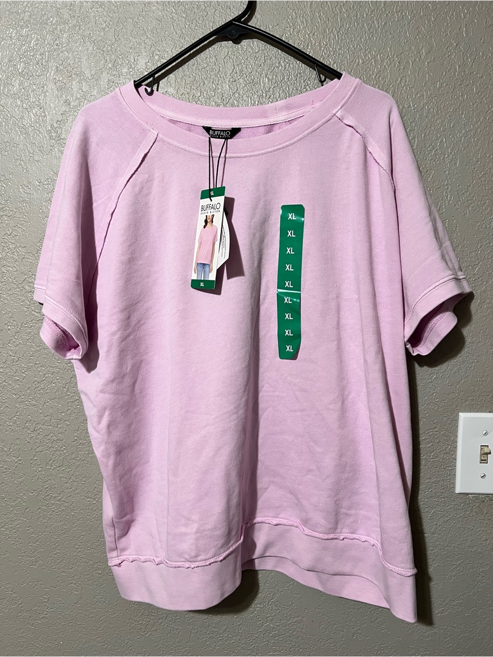 Buffalo David Bitton Lavender Short Sleeve Sweatshirt